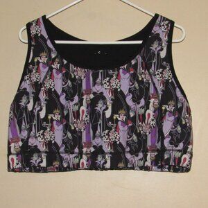 TORRID Disney Villains Sports Bra Plus Size 2X-3X All Over Print Cruela Ursula